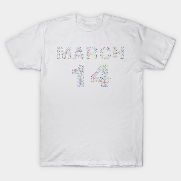 March 14 Pi Day Maths T-Shirt by Sanu Designs